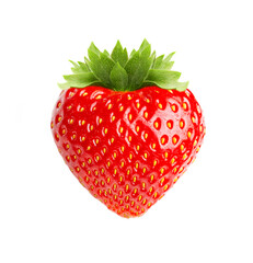 Close-up berry on white background. Perfect strawberry isolated.