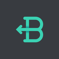 B arrow logo