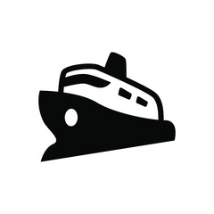 Cruise ship icon vector graphic