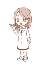 手を差し出す白衣の女性