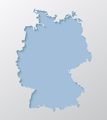 Vector outline map Germany with creative shadow