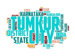 tumkur wordcloud concept, wordart, travel,tourism,tumkur,architecture
