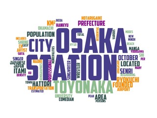 toyonaka wordcloud concept, wordart, japan,toyonaka,travel,osaka
