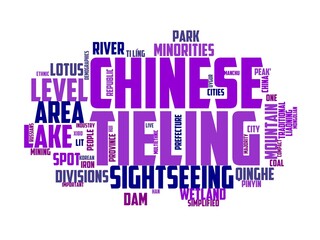 Fototapeta premium tieling wordcloud concept, wordart, sky,building,city,outdoor