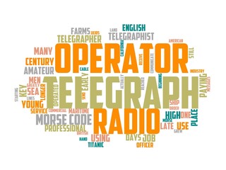 Fototapeta premium telegraphist wordcloud concept, wordart, telegraphist,operator,telegrapher,face