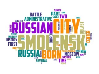 smolensk wordcloud concept, wordart,