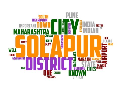 solapur wordcloud concept, wordart,