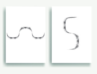 Contemporary composition .Modern minimal posters .Linear  design . Speed lines .Trendy background . Vector illustration