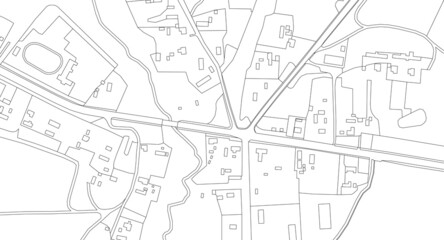 Part of urban plan of a town and river. Vector abstract topographic map for your design.