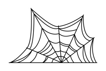 Spider web symbols, realistic spiderweb. Halloween clip art