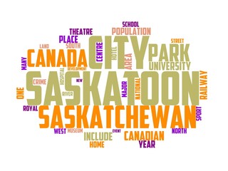 saskatoon wordcloud concept, wordart,