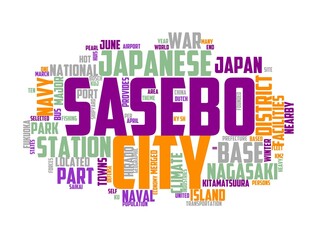 sasebo wordcloud concept, wordart,