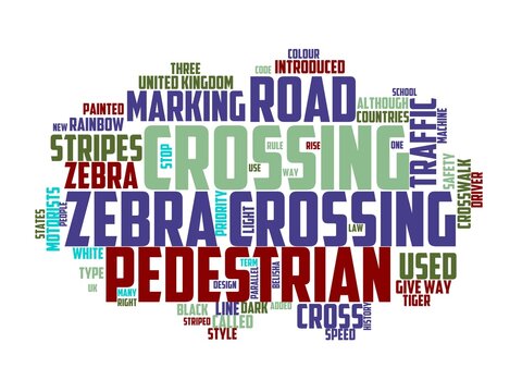 school crossing wordcloud concept, wordart,