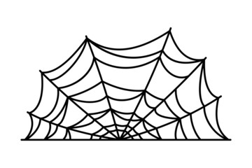 Spider web symbols, realistic spiderweb. Halloween clip art