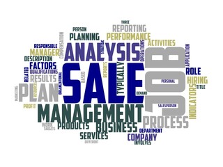 Fototapeta premium sales manager wordcloud concept, wordart,