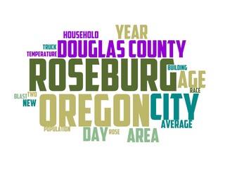 roseburg wordcloud concept, wordart,