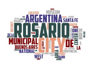 rosario wordcloud concept, wordart,