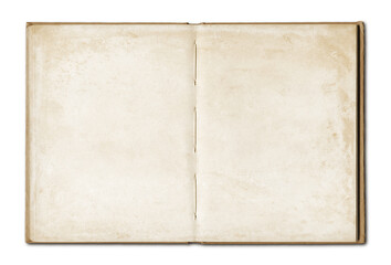Vintage blank open notebook - obrazy, fototapety, plakaty
