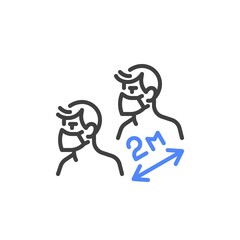 Keep distance line icon