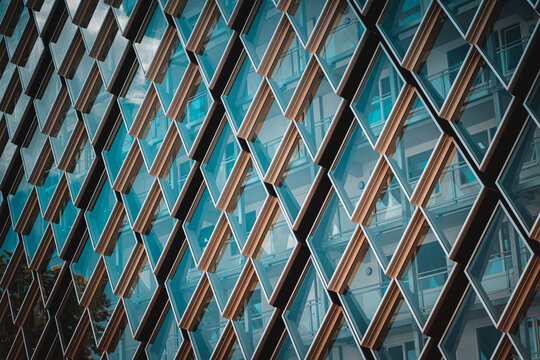 Modern architectural design of a building exterior