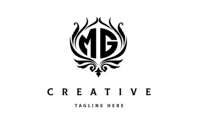 MG circle luxury latter logo vector