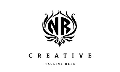 NR circle luxury latter logo vector