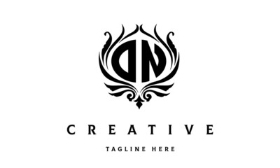 ON circle luxury latter logo vector