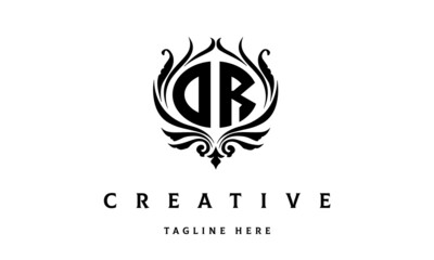 OR circle luxury latter logo vector