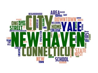 new haven wordcloud concept, wordart, travel,connecticut,architecture,sky - obrazy, fototapety, plakaty