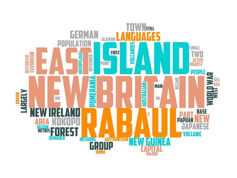 new britain wordcloud concept, wordart, landscape,nature,blue,island
