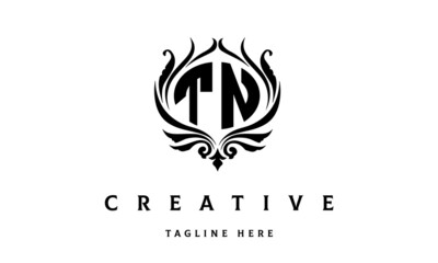 TN circle luxury latter logo vector
