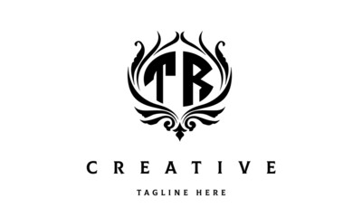 TR circle luxury latter logo vector