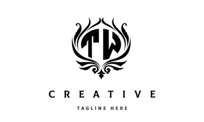 TW circle luxury latter logo vector