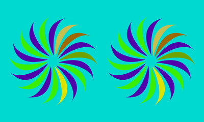 Fototapeta na wymiar Pattern, flower, color, art, fractal logo vector design.