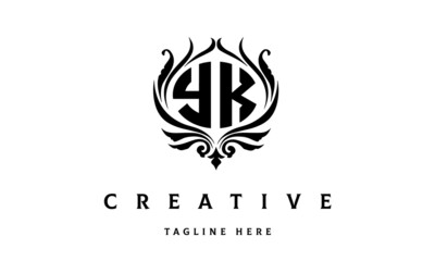 YK circle luxury latter logo vector