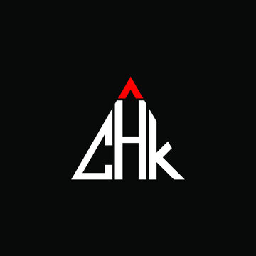 CHK letter logo creative design. CHK unique design
