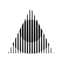 Lines Vector Triangle Background . Modern Geometrical Design Template .