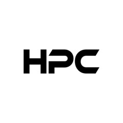 HPC letter logo design with white background in illustrator, vector logo modern alphabet font overlap style. calligraphy designs for logo, Poster, Invitation, etc.