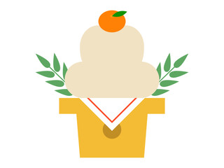 お正月鏡餅イラスト