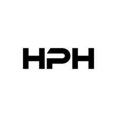 HPH letter logo design with white background in illustrator, vector logo modern alphabet font overlap style. calligraphy designs for logo, Poster, Invitation, etc.