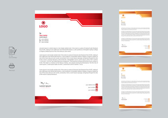 Abstract Corporate Modern Letterhead design template. New modern business letterhead template design. Vector