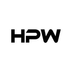 HPW letter logo design with white background in illustrator, vector logo modern alphabet font overlap style. calligraphy designs for logo, Poster, Invitation, etc.