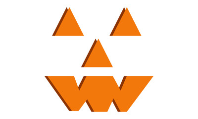 Vector illustration of Pumpkin on white background For print or use as poster, card, flyer or T Shirt