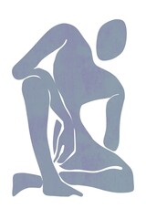 Modern art, woman figure illustration