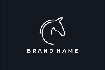 simple outline horse logo