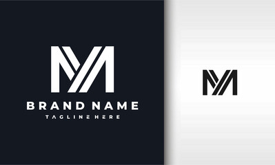 Obraz premium geometric letter M logo