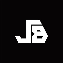 JB Logo monogram with octagon shape style design template