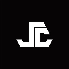 JC Logo monogram with octagon shape style design template