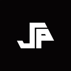 JP Logo monogram with octagon shape style design template