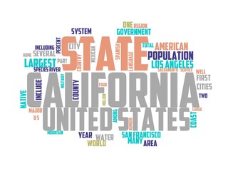 california wordcloud concept, wordart, california,usa,travel,nature,sky